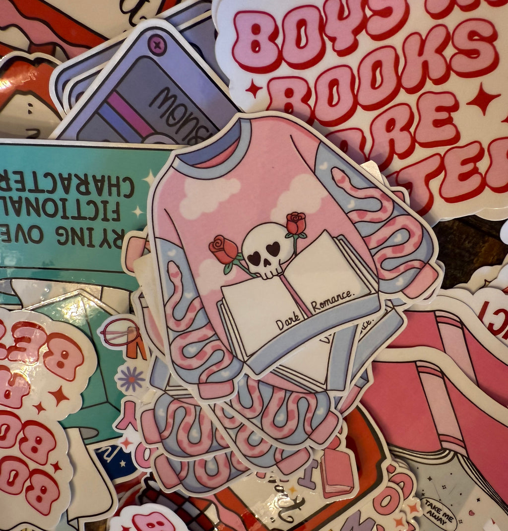 Book Sweater 3in Sticker