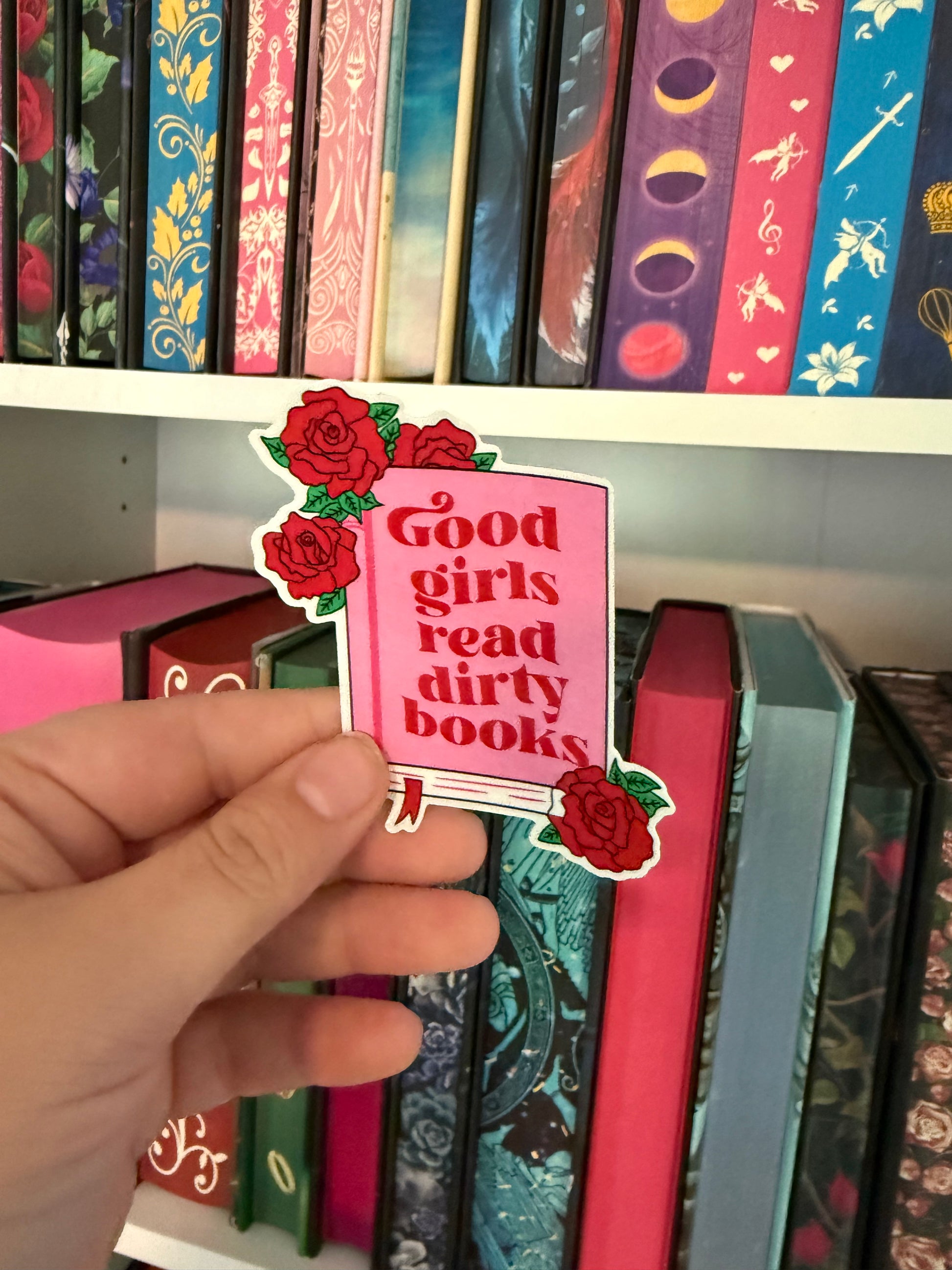 Good Girls Read Dirty Books Sticker