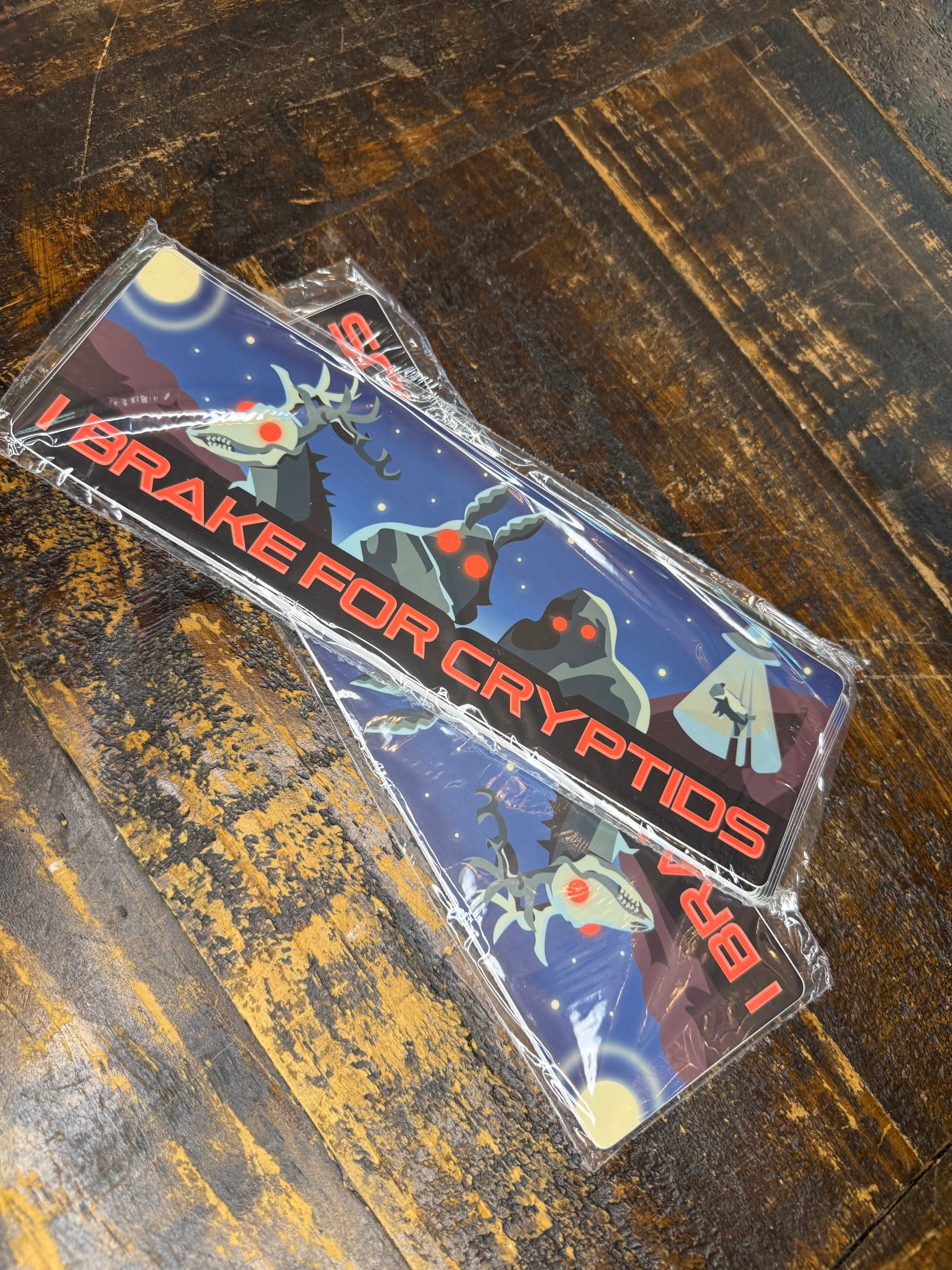 I Brake For Cryptids Bumper Sticker