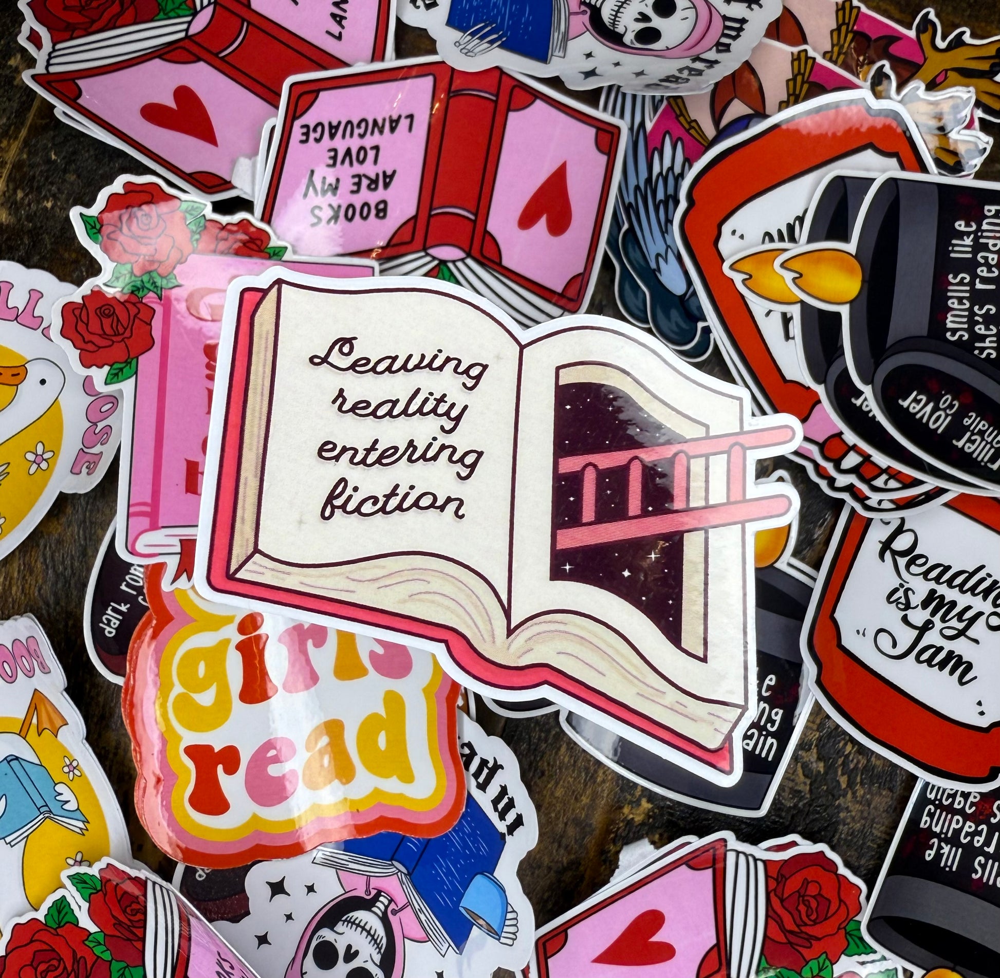 Leaving Reality Open Book Sticker