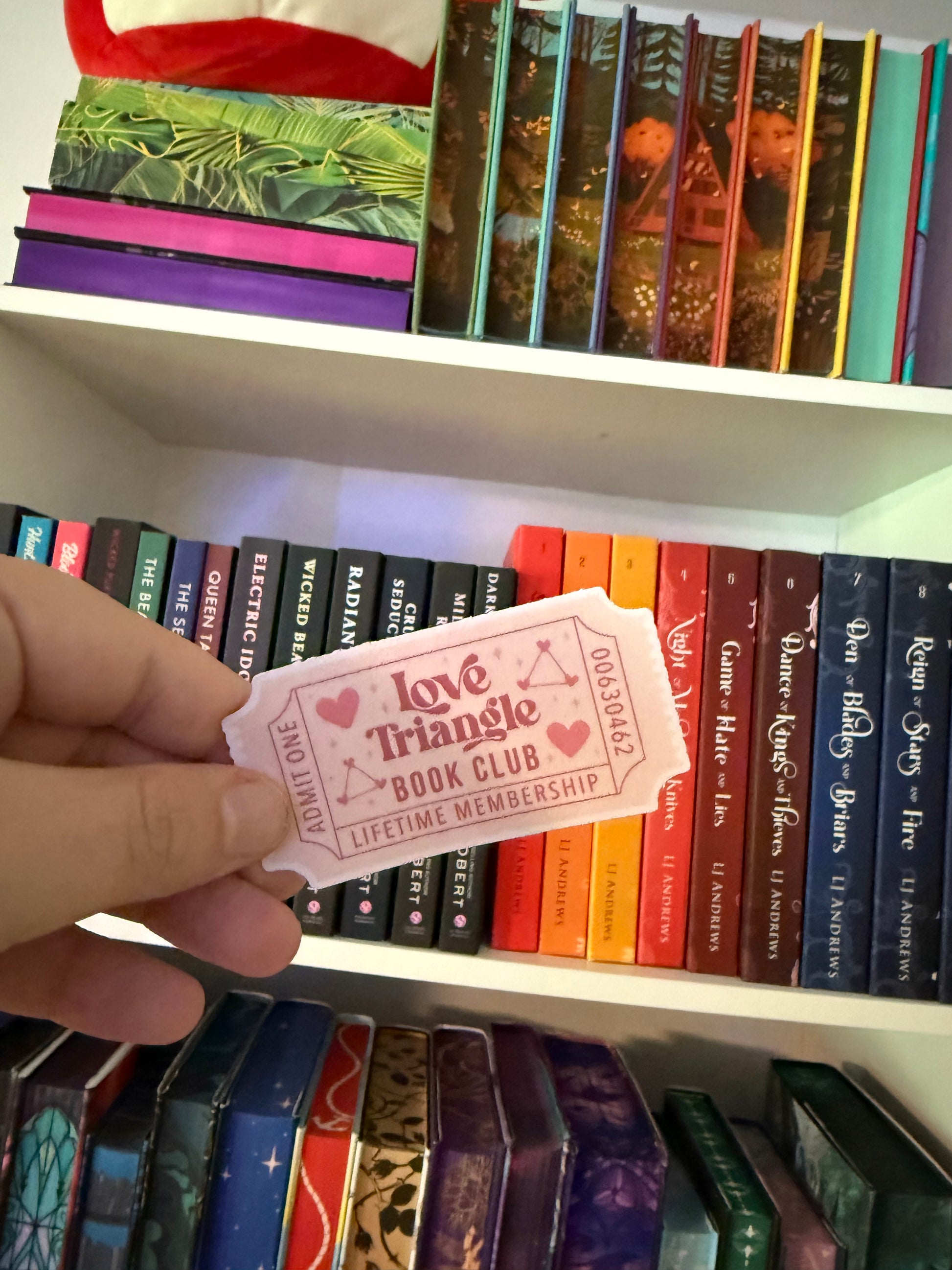 Love Triangle Book Club Sticker