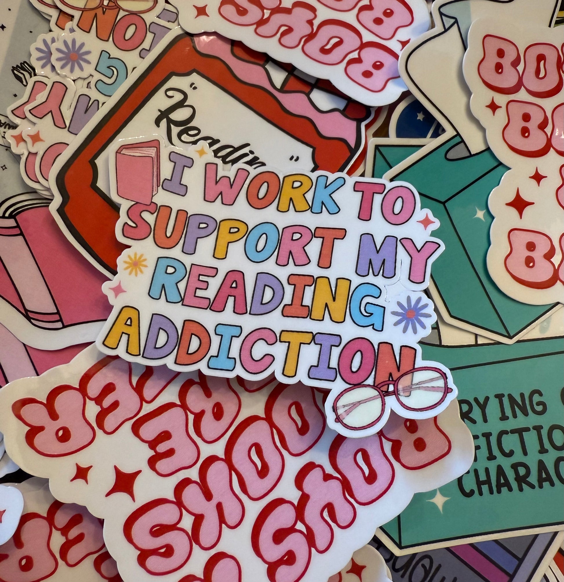 Reading Addiction Sticker