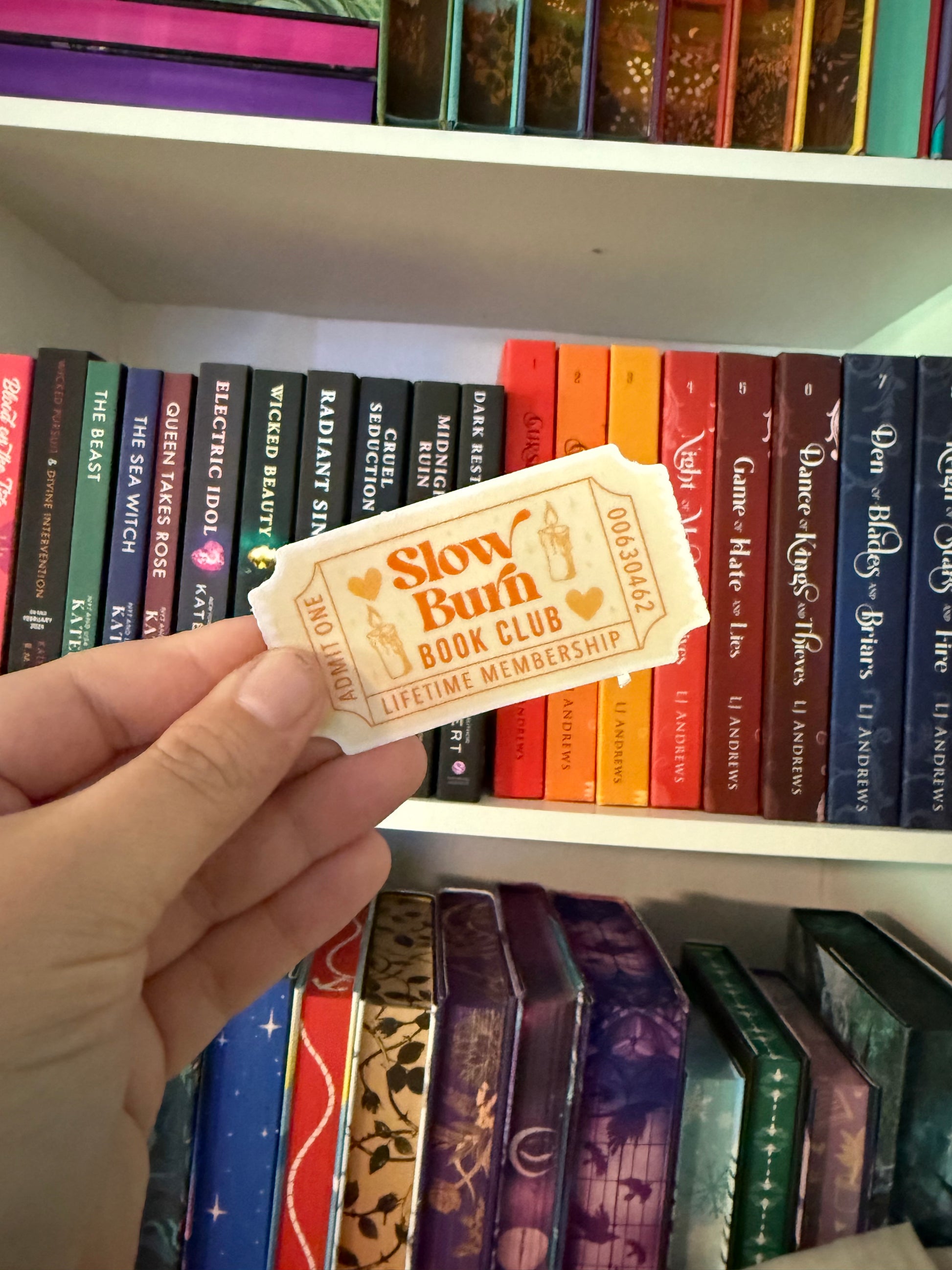 Slow Burn Book Club Sticker