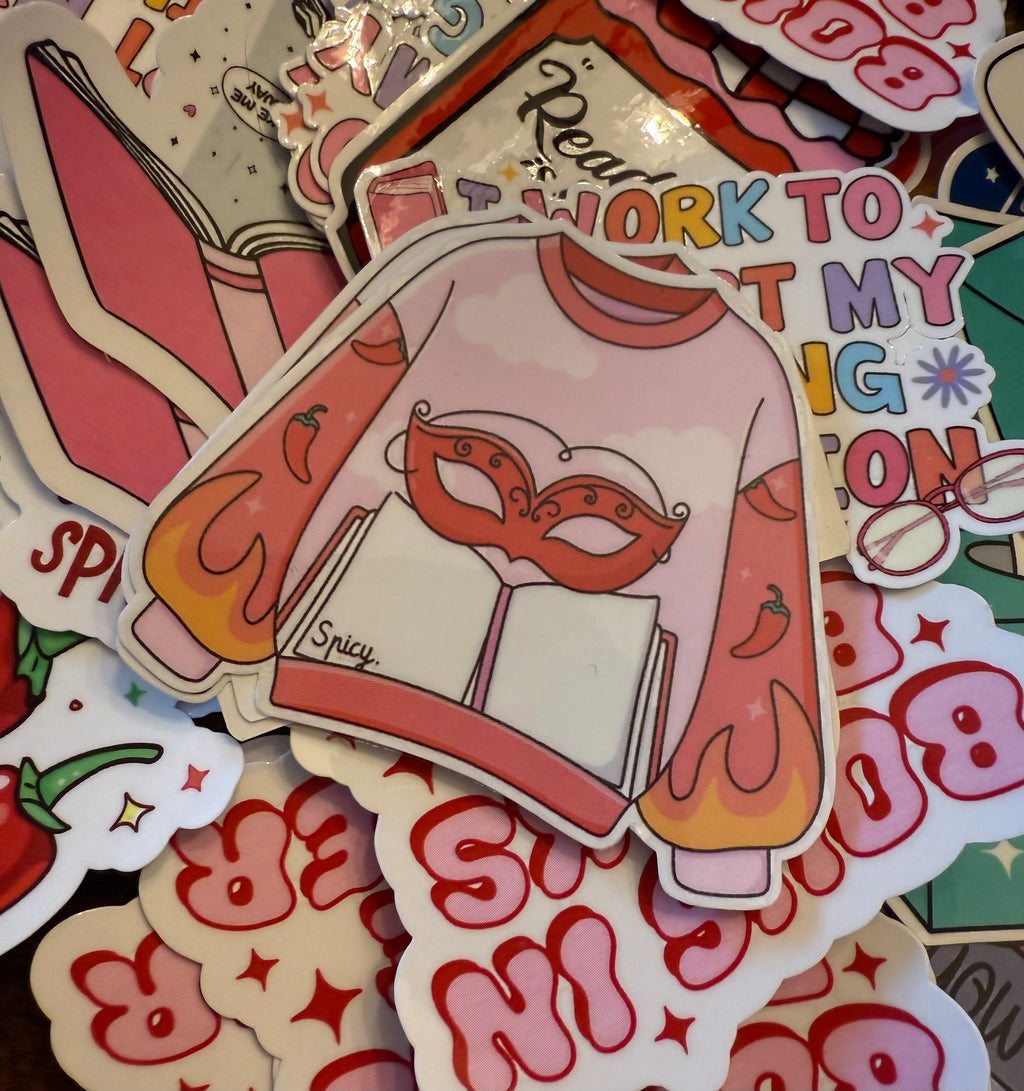 Book Sweater 3in Sticker